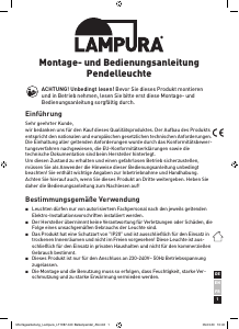 Bruksanvisning Lampura 1015265700 Lampa