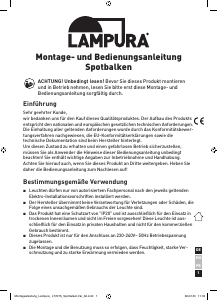 Mode d’emploi Lampura 1015265000 Lampe