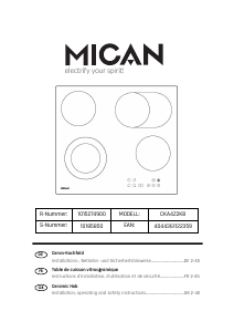 Mode d’emploi Mican CKA4Z2KB Table de cuisson