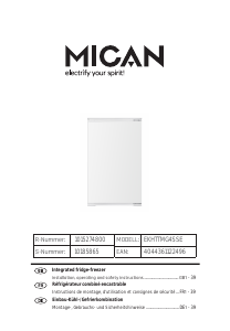 Mode d’emploi Mican EKHTTMG4SSE Réfrigérateur