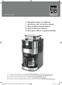 Priručnik Simpex 25317 Aparat za kavu