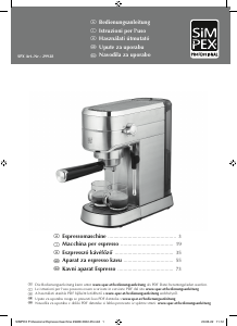 Bedienungsanleitung Simpex 29928 Espressomaschine