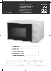 Manuale Simpex 33501 Microonde