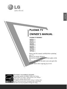 Manual LG 50PQ200R Plasma Television