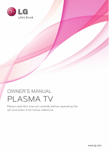 Manual LG 60PZ850N Plasma Television