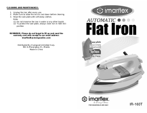 Handleiding Imarflex IR-230RS Strijkijzer