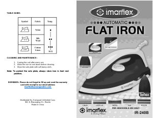 Manual Imarflex IR-240B Iron