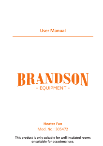 Manuale Brandson 305472 Termoventilatore