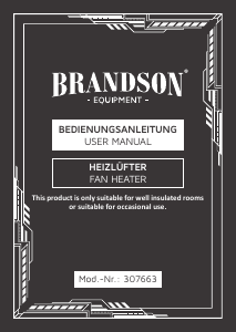 Manual Brandson 307663 Heater