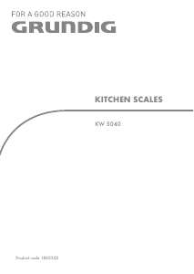 Manual Grundig KW 5040 Kitchen Scale