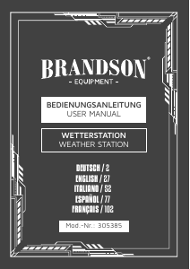 Manual de uso Brandson 305385 Estación meteorológica
