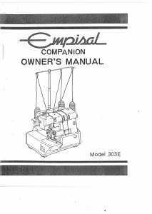 Handleiding Empisal Companion 303E Naaimachine