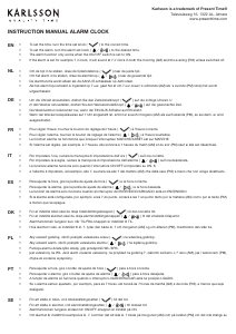 Manual de uso Karlsson KA5979BG Despertador