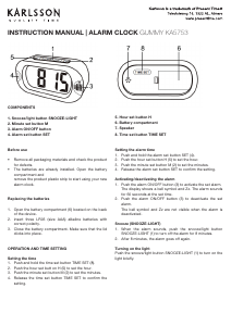 Manual de uso Karlsson KA5753BB Despertador