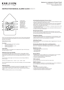 Manual de uso Karlsson KA6070PU Despertador