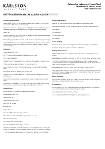 Manual Karlsson KA6039GY Despertador