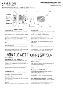 Manual de uso Karlsson KA6020OR Despertador