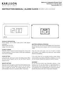 Manual de uso Karlsson KA5899WD Despertador