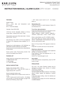 Manual de uso Karlsson KA5981OR Despertador