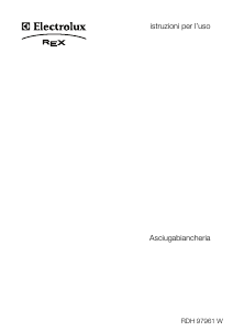 Manuale Electrolux-Rex RDH97961W Asciugatrice