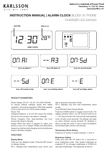 Manual de uso Karlsson KA5933WH Despertador