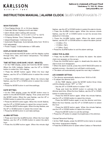 Manual de uso Karlsson KA5876WG Despertador