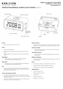 Manual de uso Karlsson KA6054BL Despertador