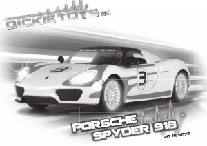 Εγχειρίδιο Dickie Toys Porsche Spyder Τηλεκατευθυνόμενο αυτοκίνητο