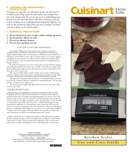 Handleiding Cuisinart KS-55 Keukenweegschaal