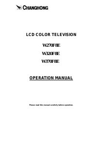 Bruksanvisning Changhong W270F8E LCD TV
