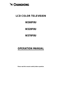 Bruksanvisning Changhong W320F8U LCD TV