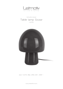 Bruksanvisning Leitmotiv LM2286RD Gozar Lampa