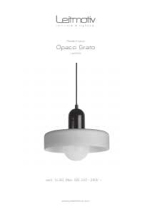 Bruksanvisning Leitmotiv LM2292YE Opaco Grato Lampa