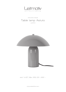 Bruksanvisning Leitmotiv LM2293GR Astuto Lampa