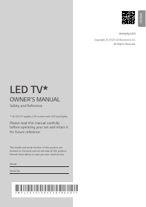 Bruksanvisning LG 75NANO8EA6A LED TV