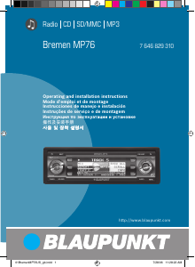 说明书 BlaupunktBremen MP76汽车收音机