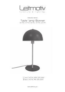 Manual Leitmotiv LM1766 Bonnet Lamp