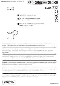 Bruksanvisning Leitmotiv LM2279GY Ganar Lampa