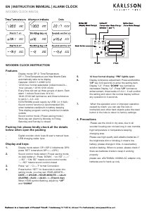 Mode d’emploi Karlsson KA5724 Horloge