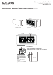 Mode d’emploi Karlsson KA6055GR Horloge