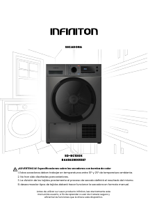 Bruksanvisning Infiniton SD-BC1DDX Torktumlare