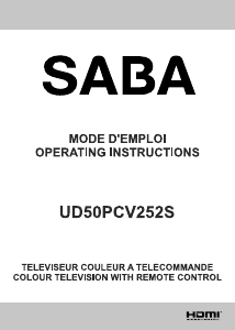 Bruksanvisning SABA UD50PCV252S LED TV