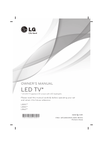 Käyttöohje LG 39LB561V LED-televisio
