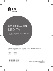 Käyttöohje LG 40UF695V LED-televisio