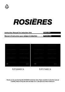 Manual Rosières RIFS744SCA Hob