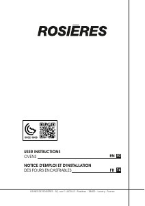 Bruksanvisning Rosières RFZP6977IN Ugn