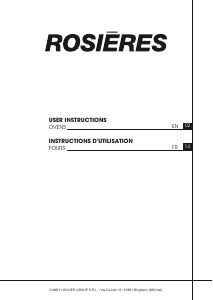 Mode d’emploi Rosières RFC3O0979PN WF Four