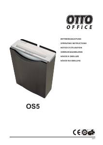 Handleiding OTTO OS-5 Papiervernietiger