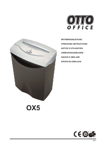 Handleiding OTTO OX5 Papiervernietiger
