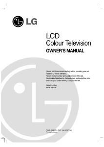 Manual LG RZ-26LZ30 LCD Television
